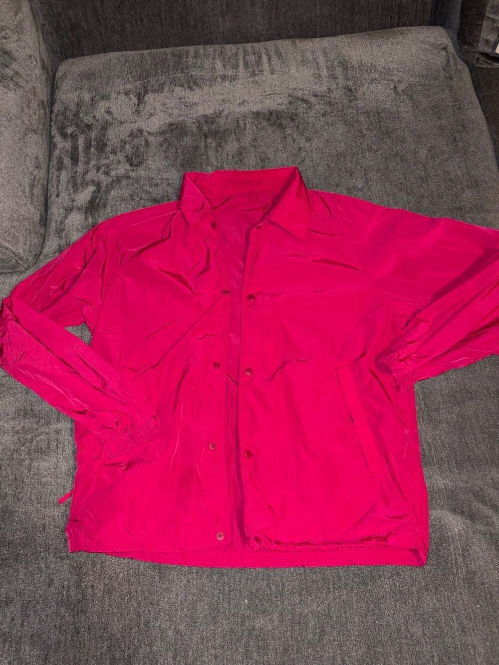 Uniqlo U Packable Coach Jacket Size M Pink Windbreaker